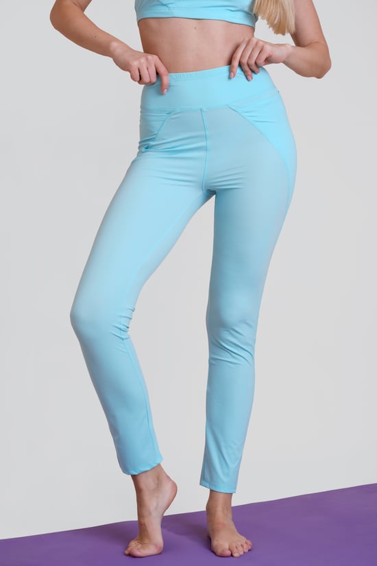 Women's High Waisted Color Block Active Leggings
