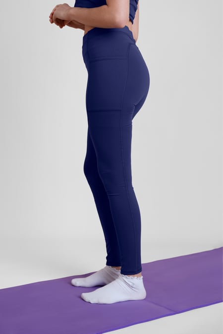 Navy High Waisted Pocket Active Leggings