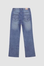 High Waist Raw Hem Flared Jeans