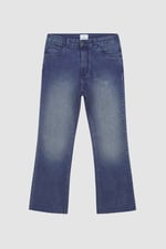 High Waist Raw Hem Flared Jeans