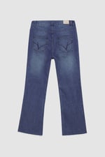 High Waist Raw Hem Flared Jeans