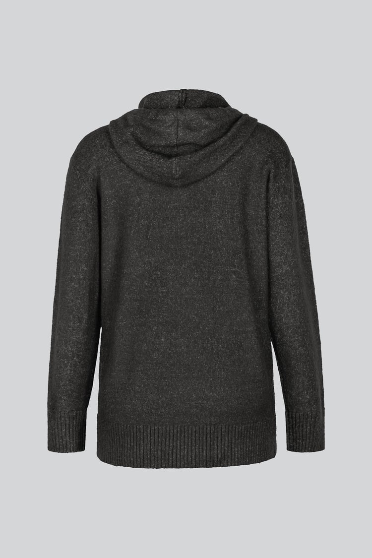 Oversized Knitted Hooded Tunic