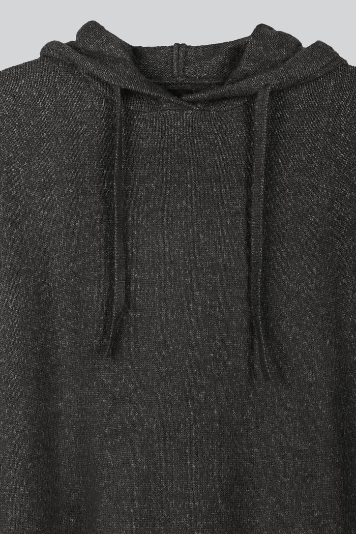 Oversized Knitted Hooded Tunic