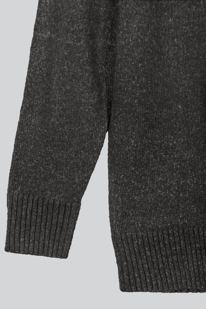 Oversized Knitted Hooded Tunic