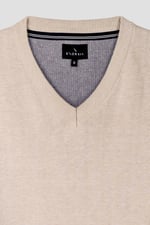 Mens V-Neck Knitted Jumper