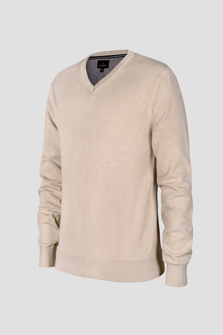 Pure Cotton V-Neck Jumper