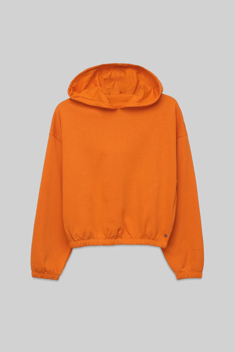 Jersey Hoodie With Elastic Waistband