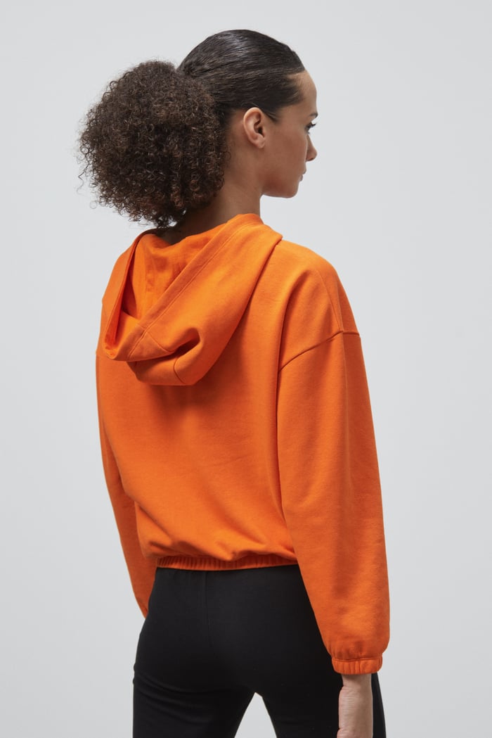 Jersey Hoodie With Elastic Waistband