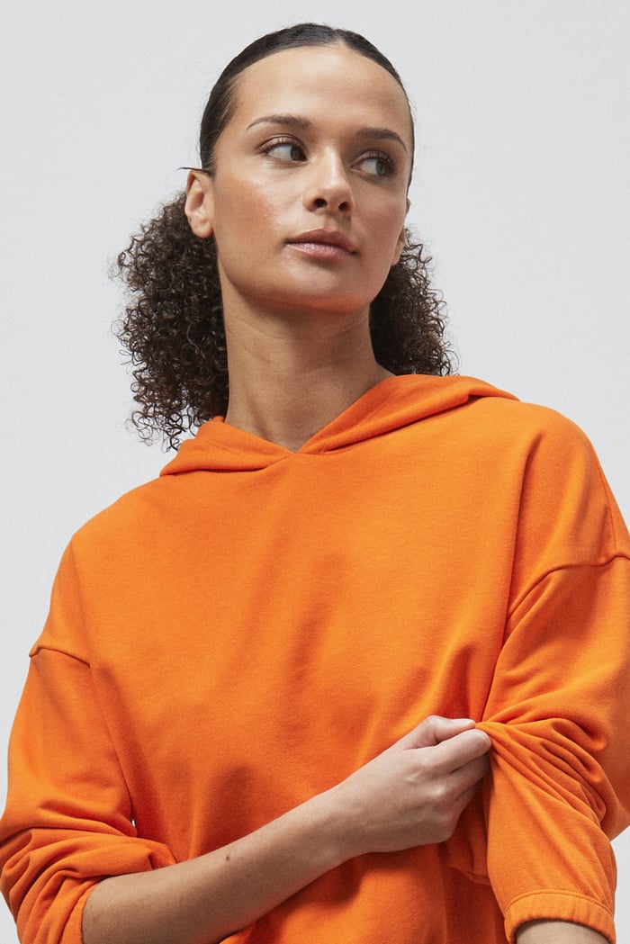 Jersey Hoodie With Elastic Waistband