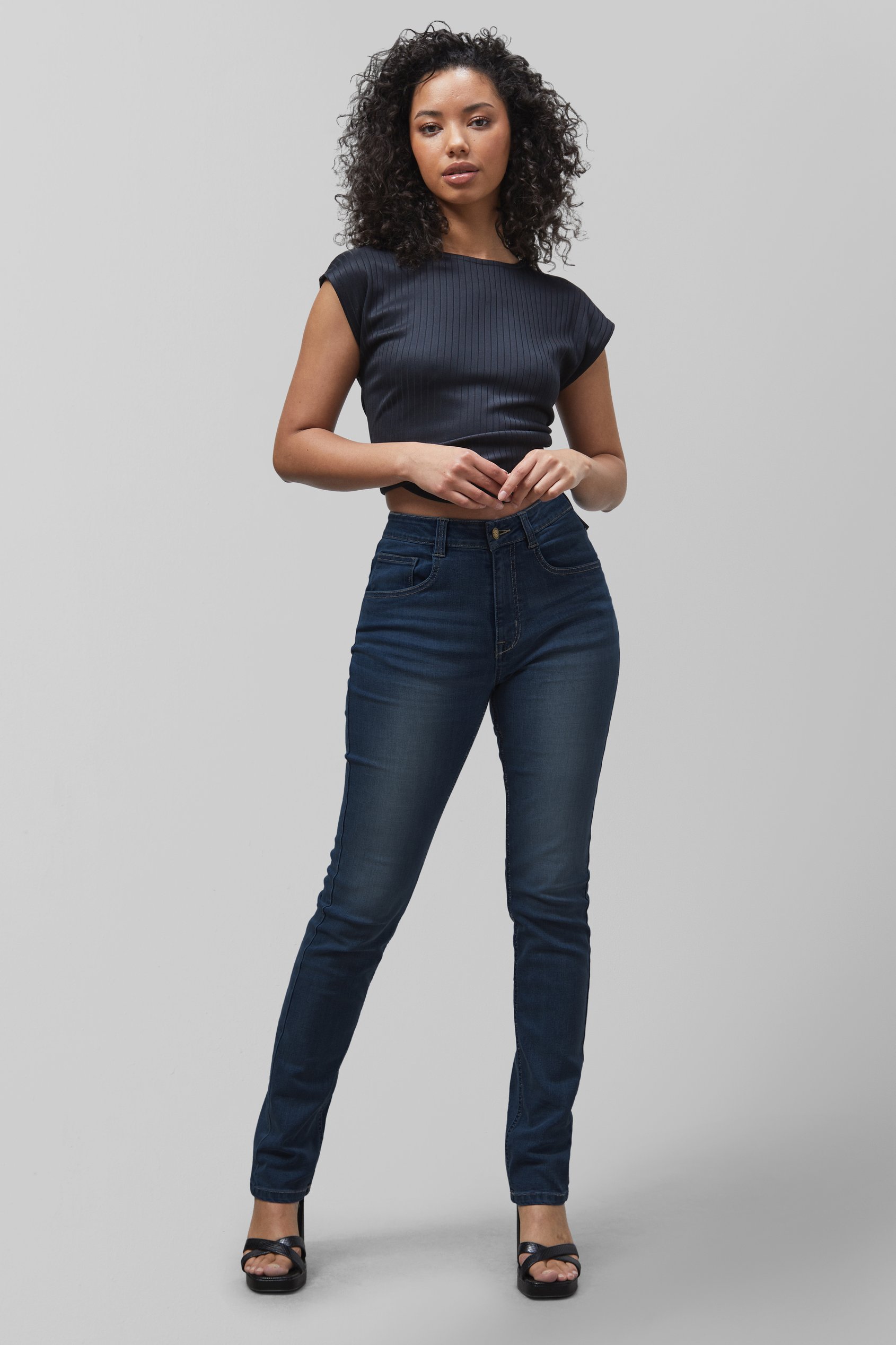 High Waist Slim Fit Jeans