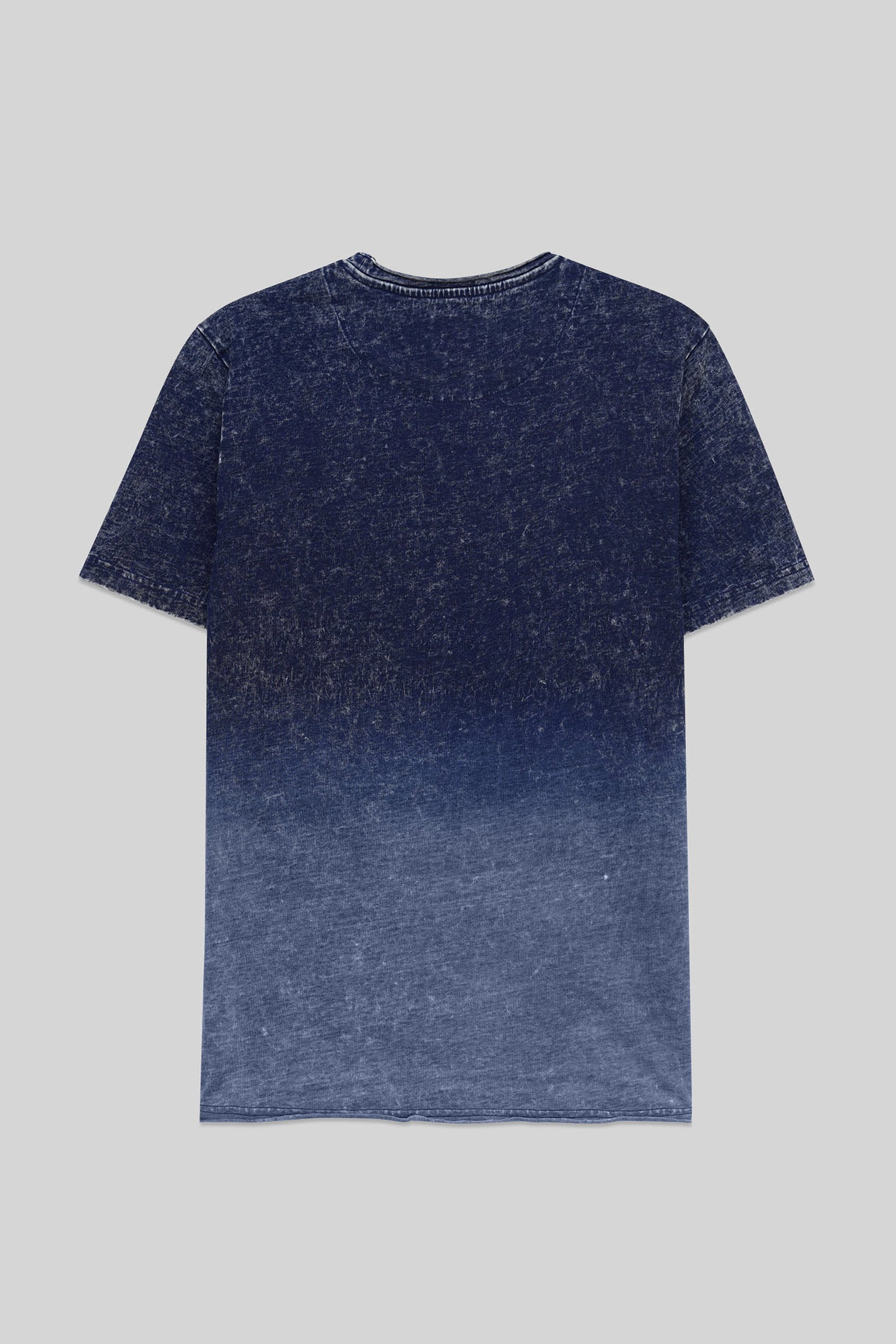 Mens Indigo Wash Graphic Tee