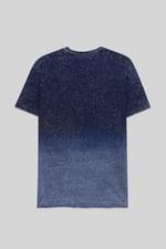 Mens Indigo Wash Graphic T-Shirt