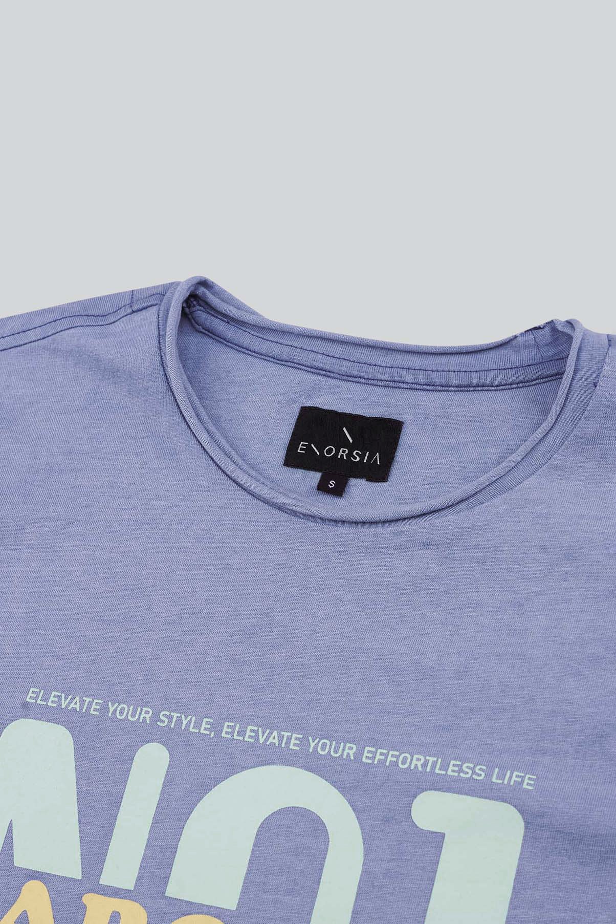 Mens Indigo Wash Graphic Tee