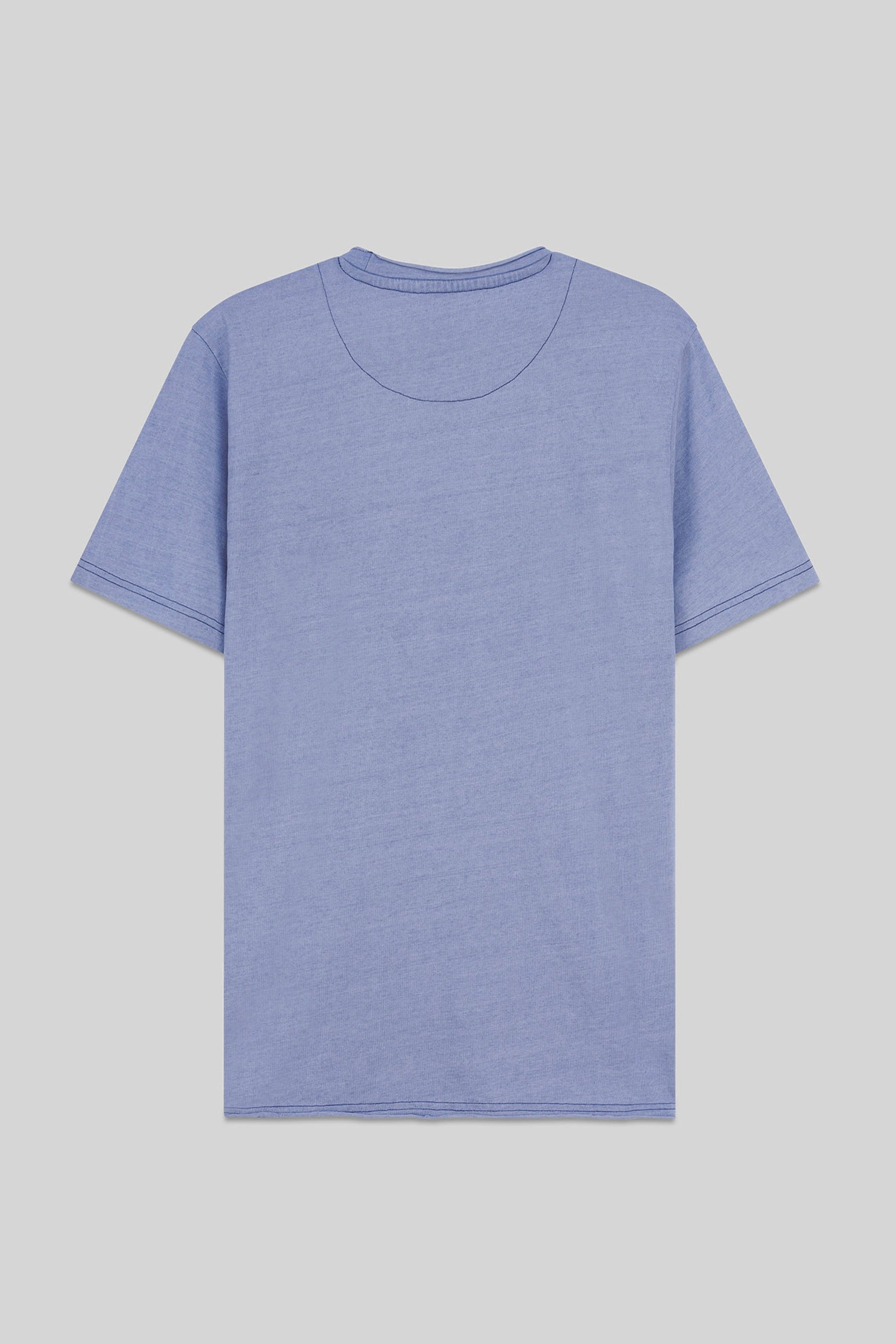 Mens Indigo Wash Graphic T-Shirt