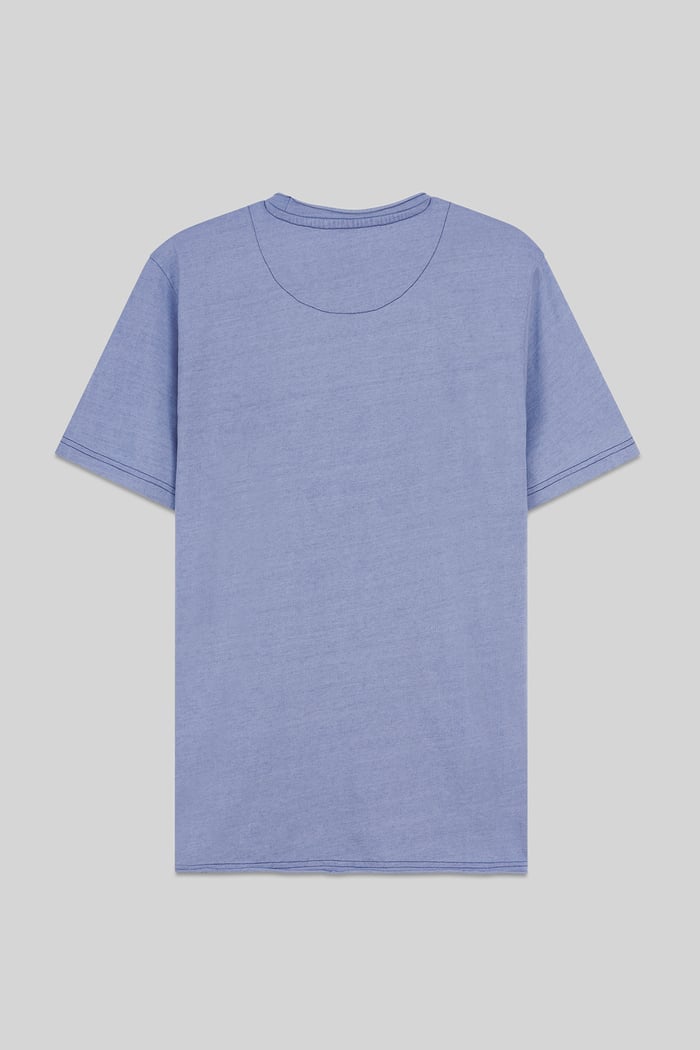 Mens Indigo Wash Graphic Tee
