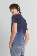 Mens Indigo Wash Graphic T-Shirt