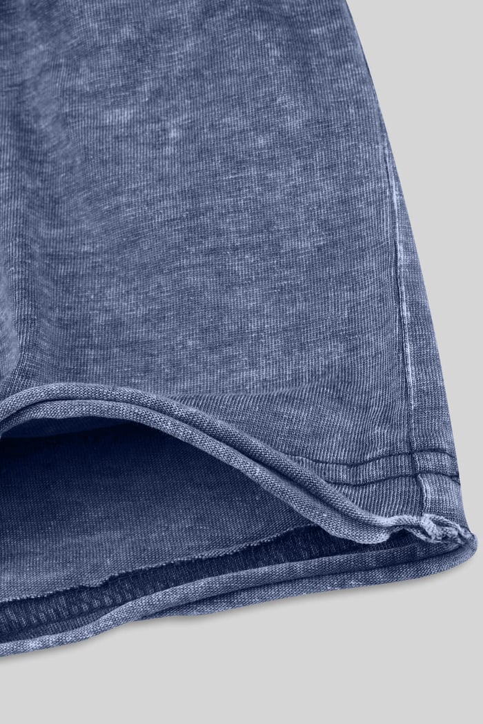 Mens Indigo Wash Graphic Tee