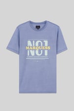 Mens Indigo Wash Graphic T-Shirt