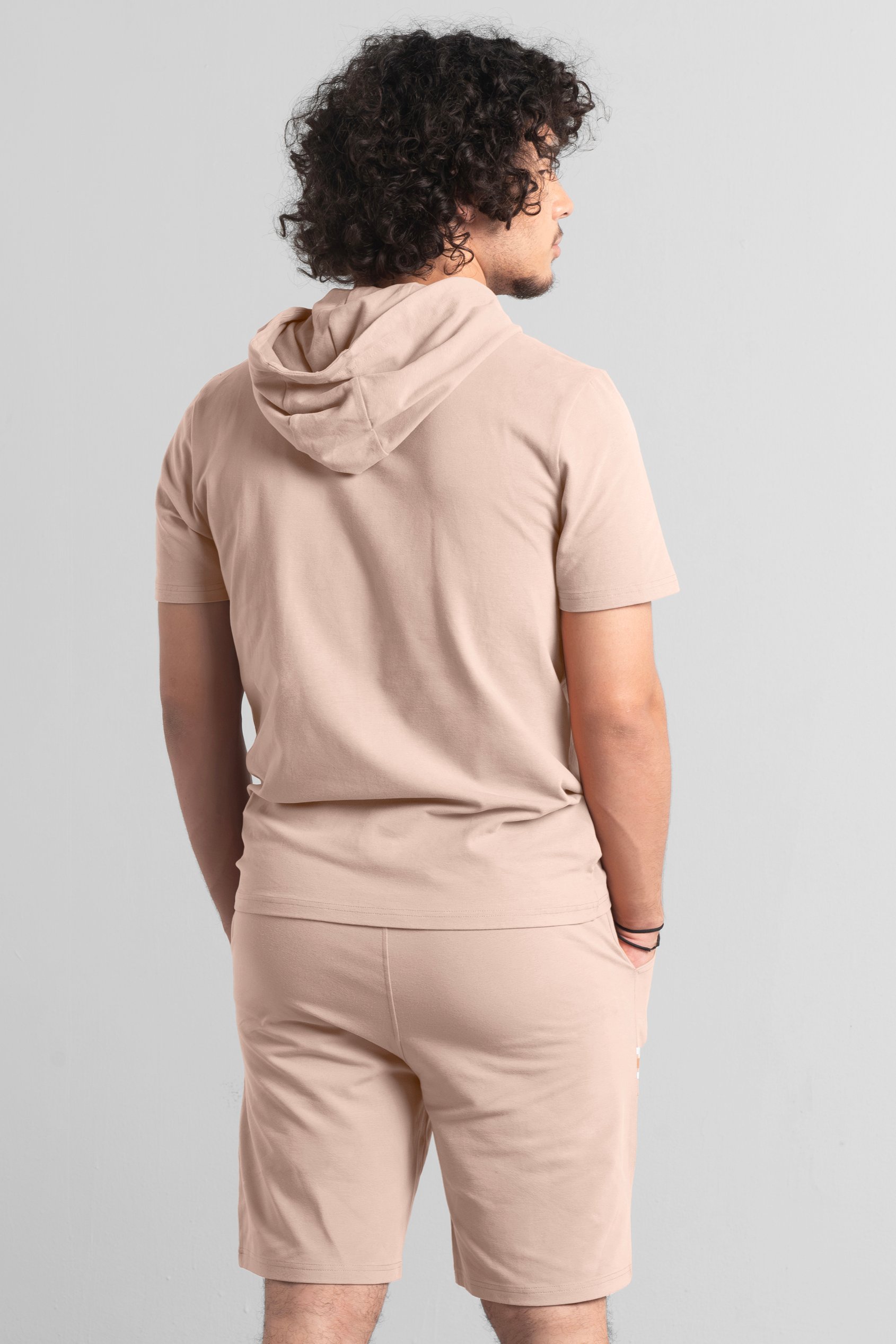 Mens Essential Hooded Tee & Shorts Set