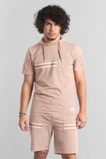 Mens Essential Hooded Tee & Shorts Set