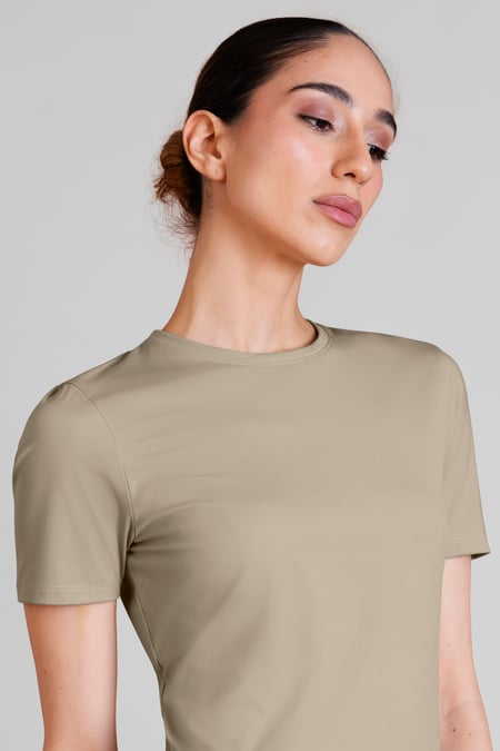 Nude Slim Fit Moisture Wicking Active T-Shirt