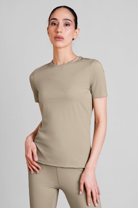 Nude Slim Fit Moisture Wicking Active T-Shirt