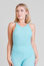 Pleated Front Racer Active Top