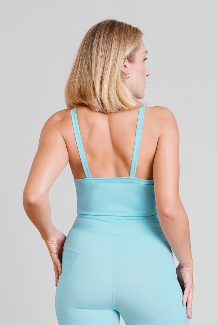 Pleated Front Racer Active Top