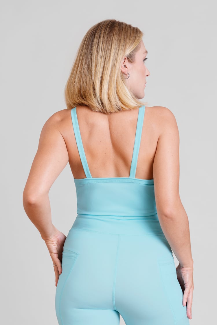 Pleated Front Racer Active Top