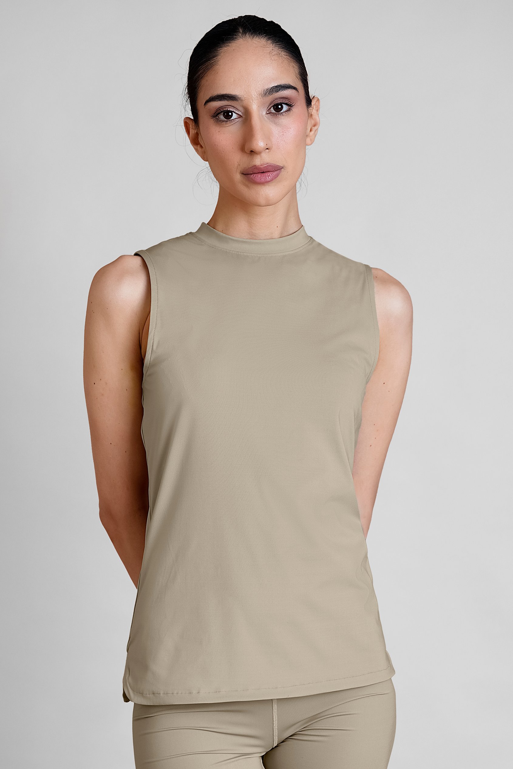 Womens High Neck  Active Vest