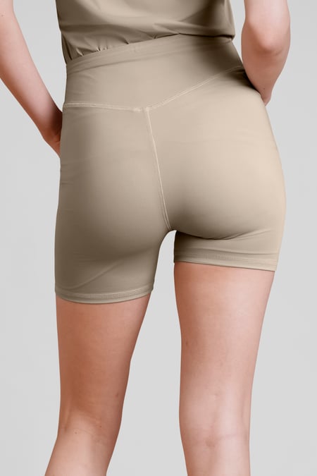 Womens Nude High-Waist Sculpted Fit Active Shorts