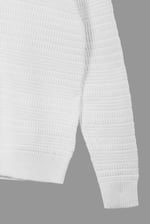 Cotton Textured Crew Neck Jumper