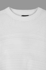 Cotton Textured Crew Neck Jumper