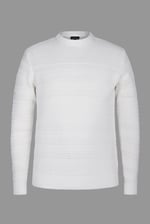 Cotton Textured Crew Neck Jumper