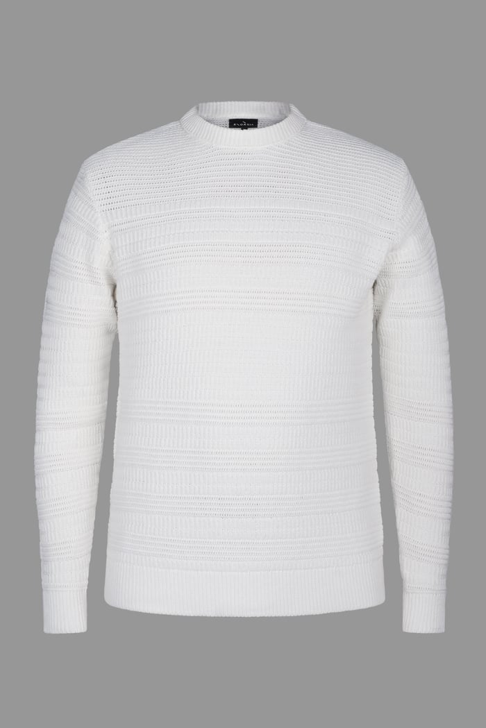 Textured Crew Neck Jumper