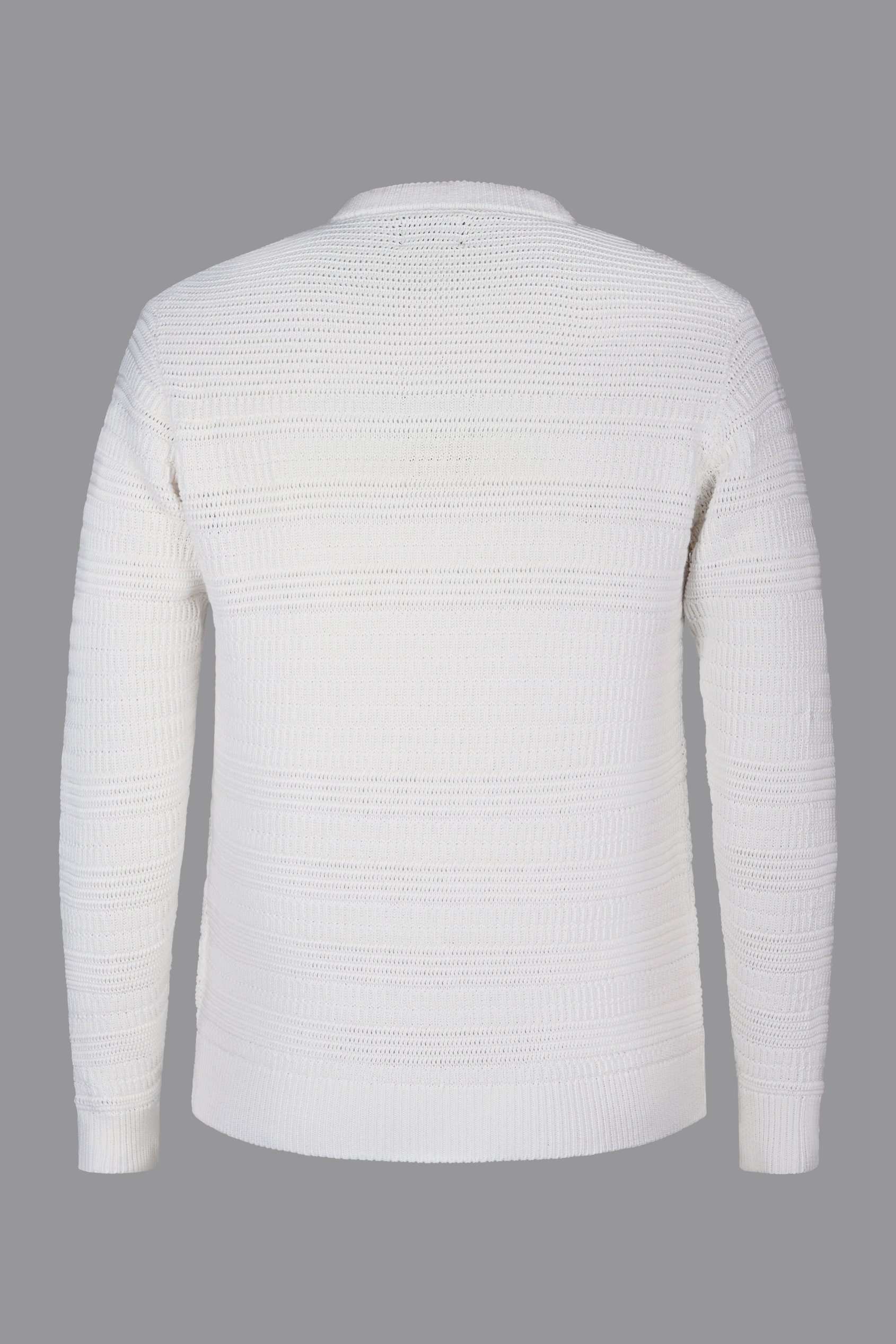 Cotton Textured Crew Neck Jumper