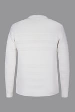 Cotton Textured Crew Neck Jumper