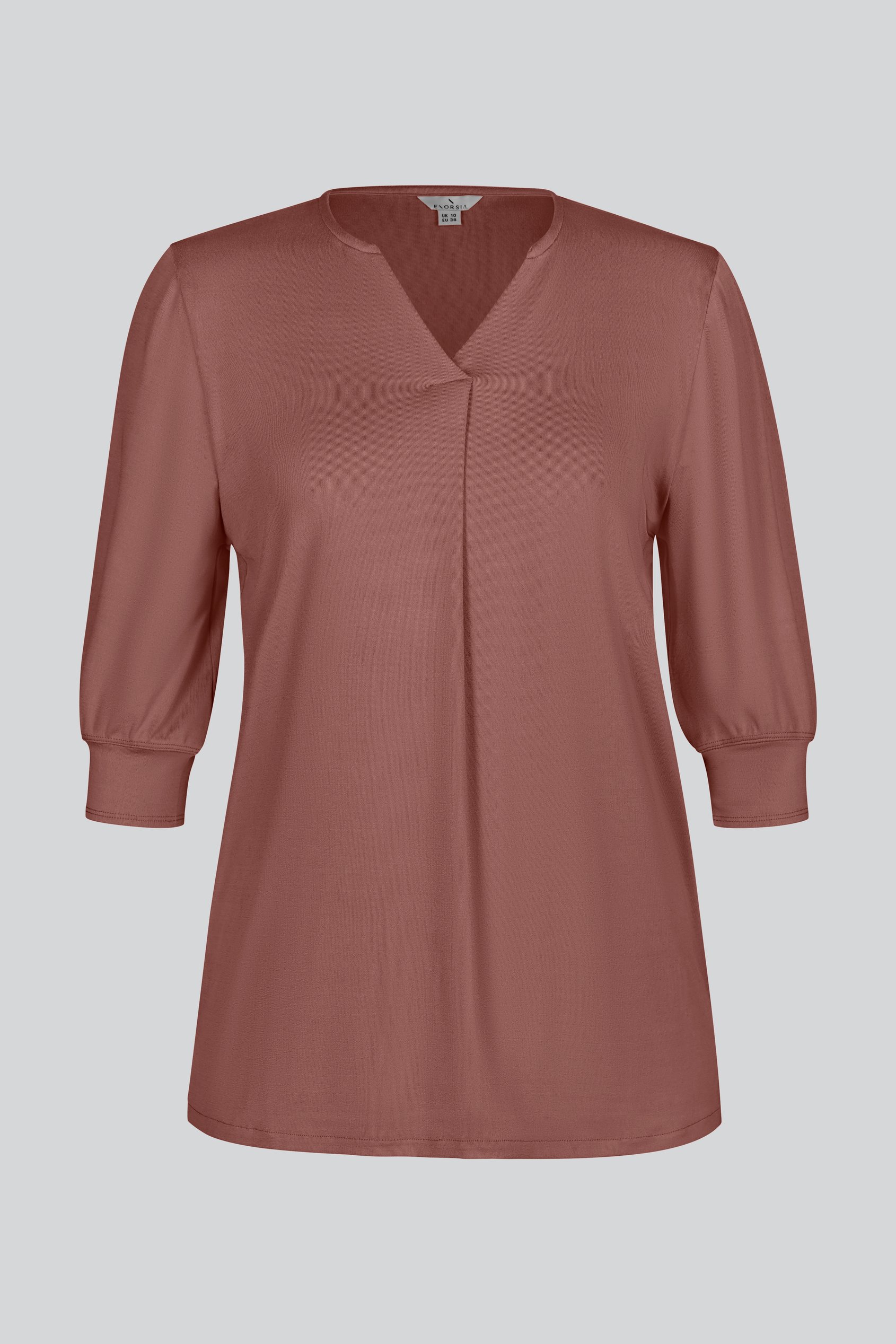 Womens V-Neck front Pleated Jersey Tops