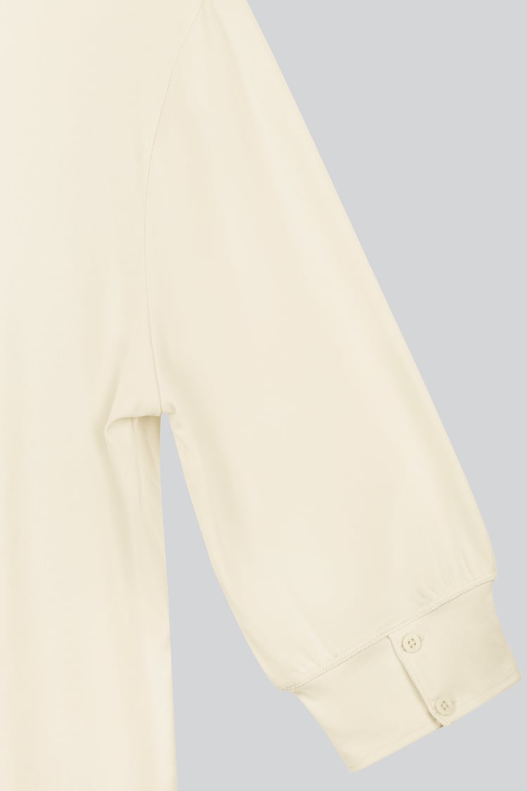 Womens V-Neck front Pleated Jersey Tops