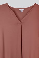 Womens V-Neck front Pleated Jersey Tops