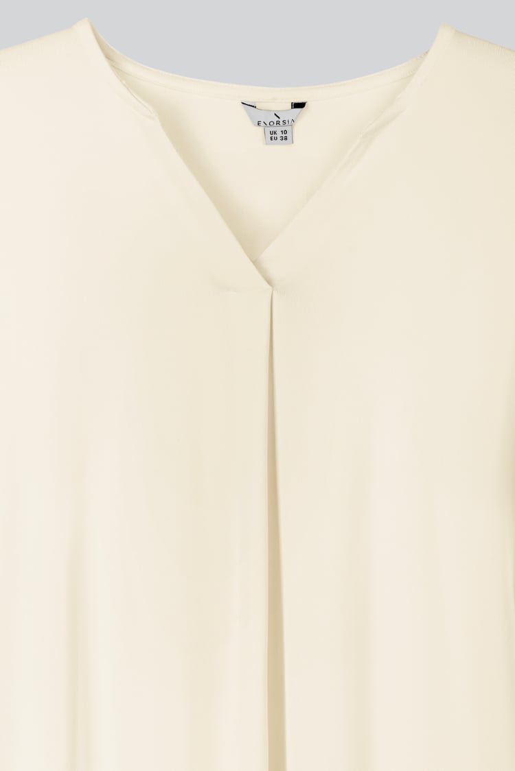 Womens V-Neck front Pleated Jersey Tops