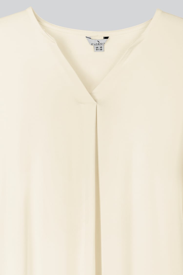 Womens V-Neck front Pleated Jersey Tops