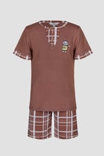 Boys Checked Shorts & T-Shirt Set (6yrs-11yrs)