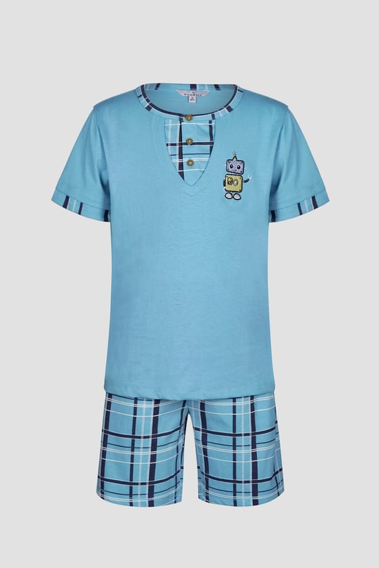 Boys Checked Shorts & T-Shirt Set (6yrs-11yrs)