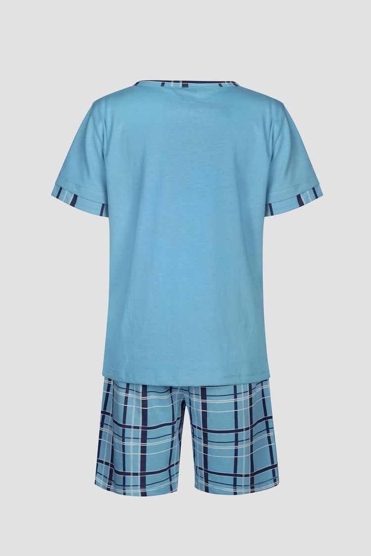 Boys Checked Shorts & T-Shirt Set (6yrs-11yrs)