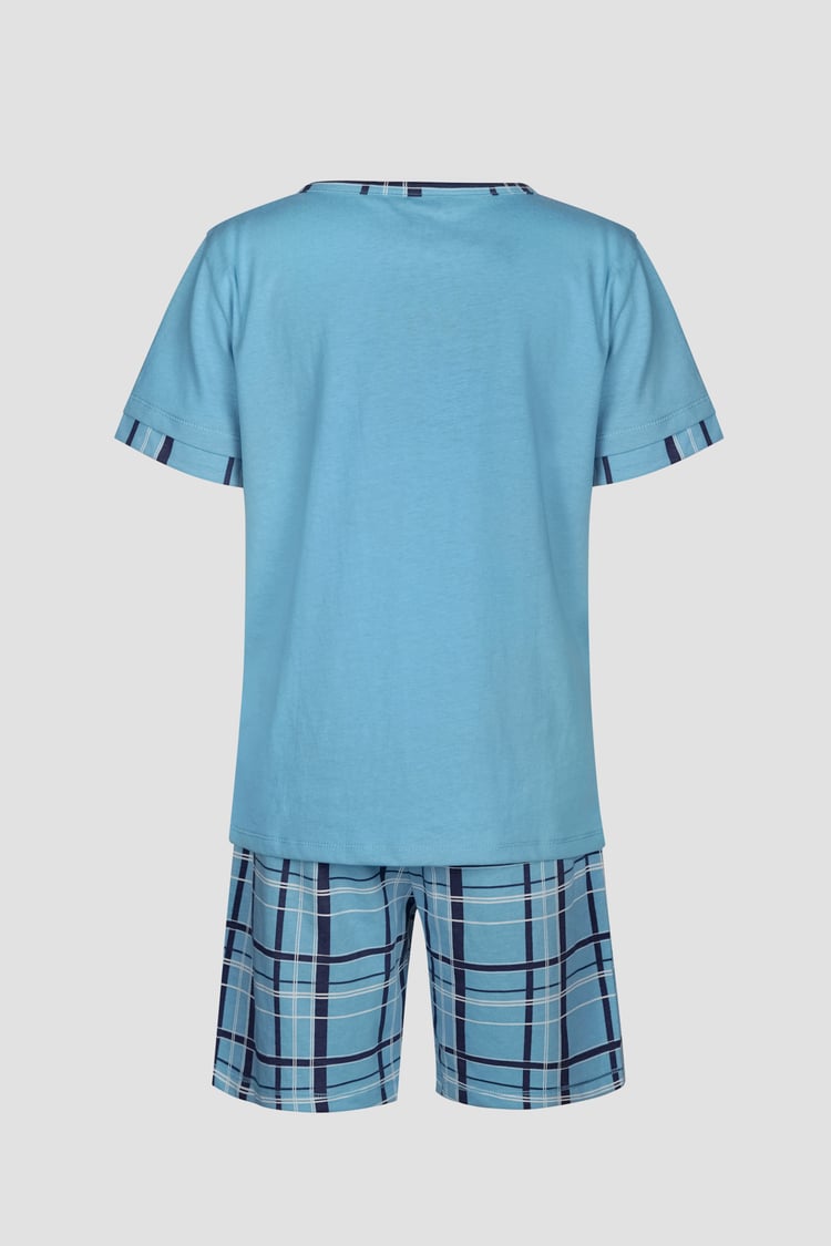 Boys Checked Shorts & T-Shirt Set (6yrs-11yrs)