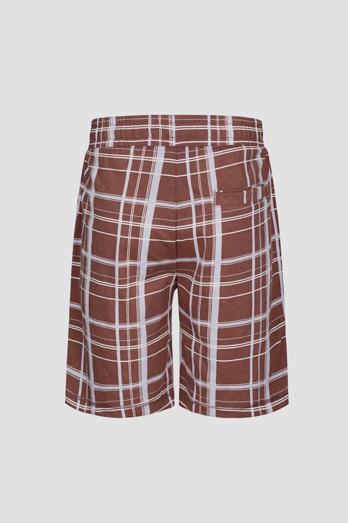 Boys Checked AOP Shorts & T-Shirt Set (6yrs-11yrs)