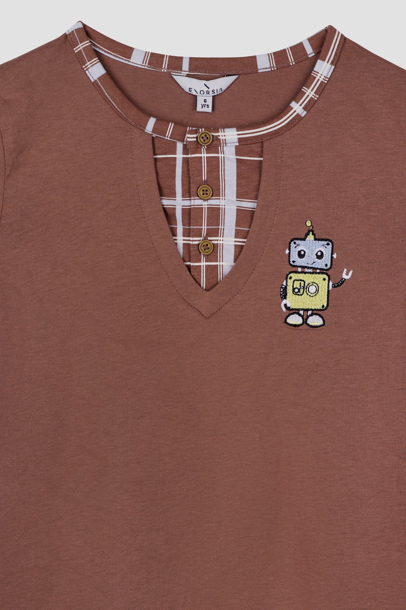 Boys Checked AOP Shorts & T-Shirt Set (6yrs-11yrs)