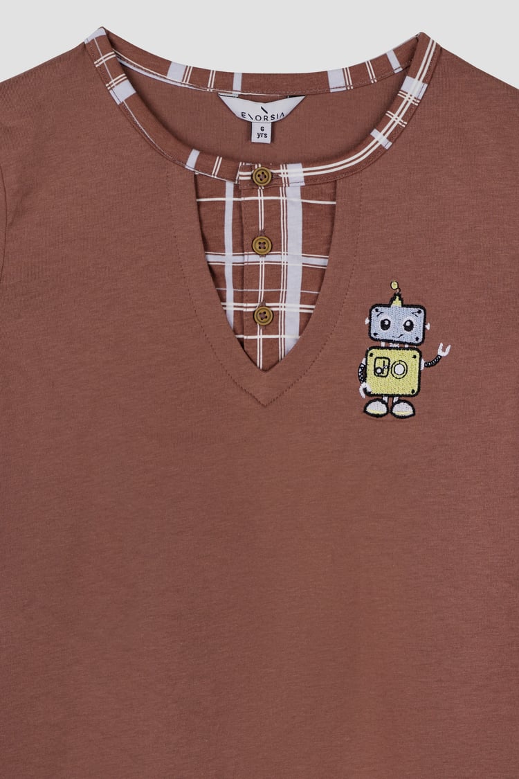 Boys Checked Shorts & T-Shirt Set (6yrs-11yrs)