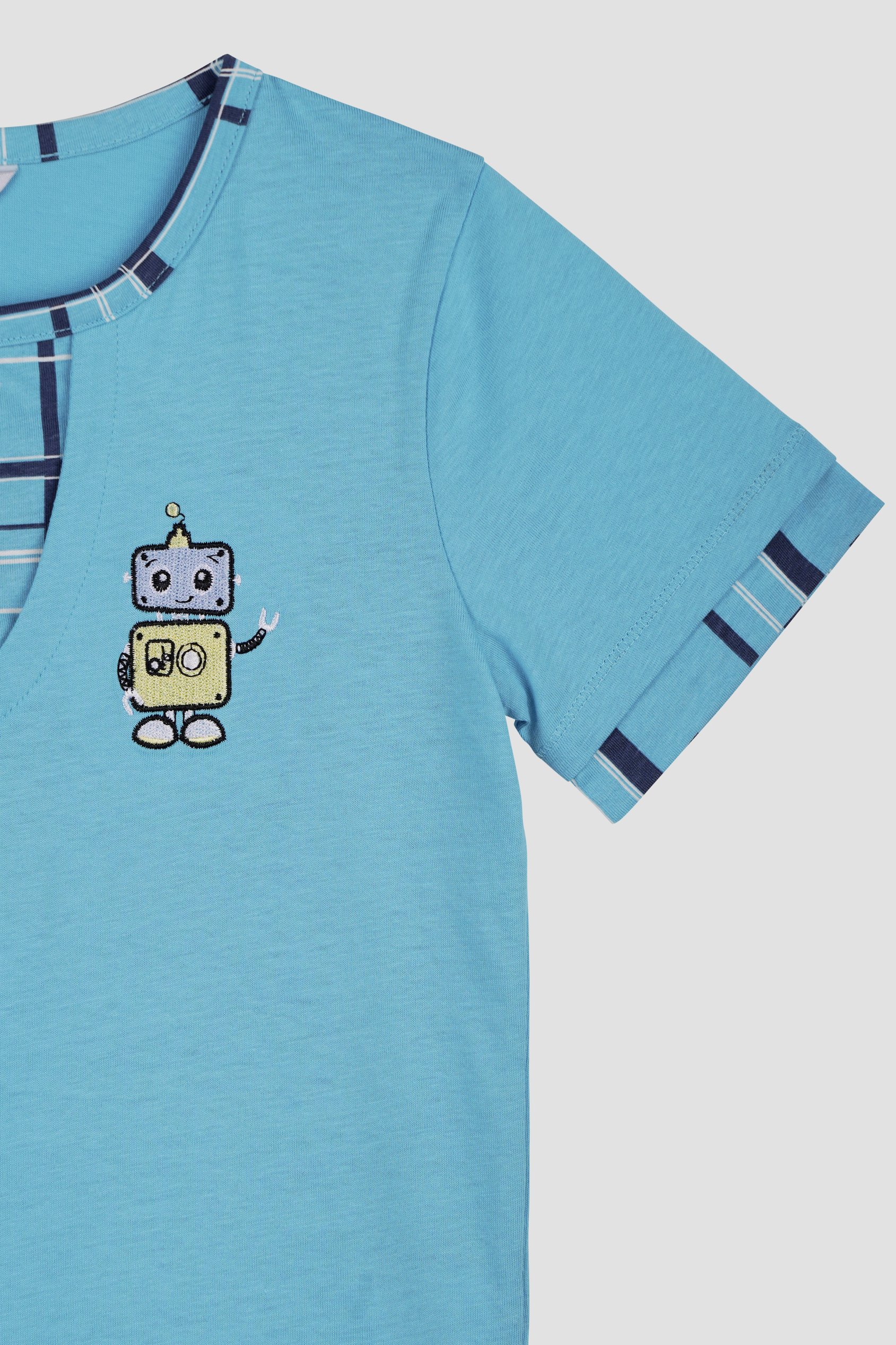 Boys Checked AOP Shorts & T-Shirt Set (6yrs-11yrs)